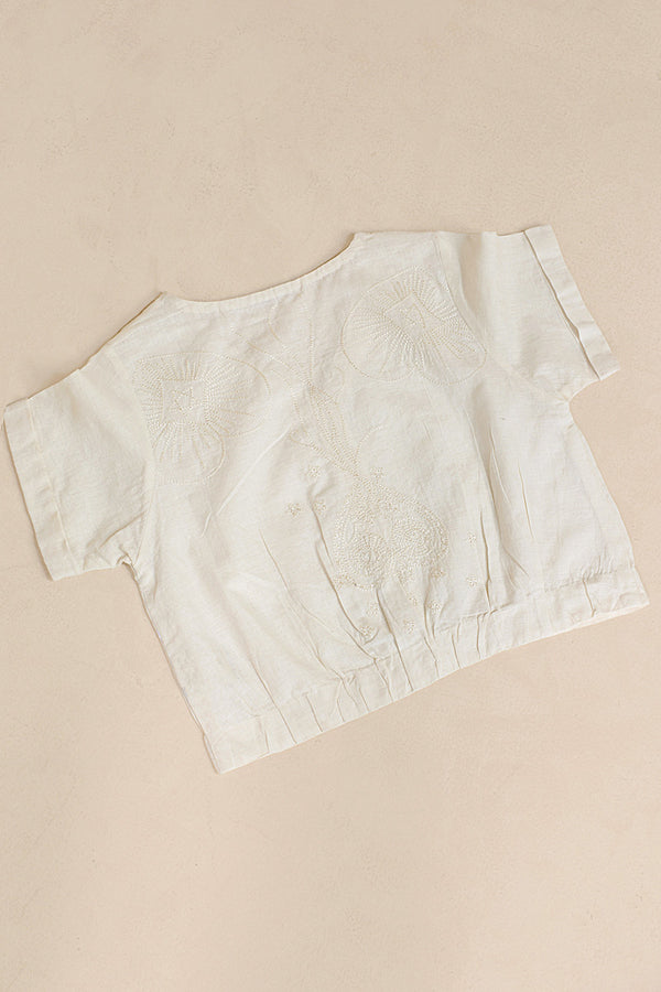 Embroidered Heart loom Top