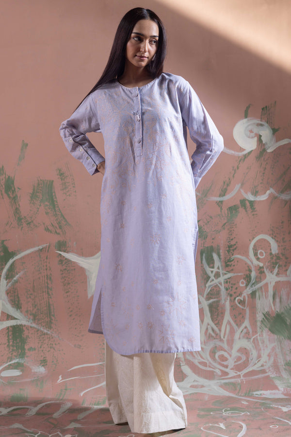 Ocean Whim Embroidered Kurta