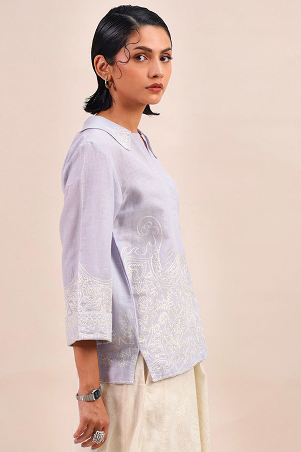 Heartline Embroidered Top