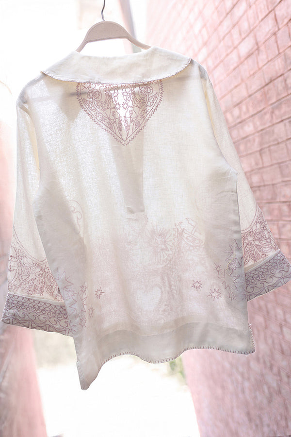 Heartline Embroidered Top