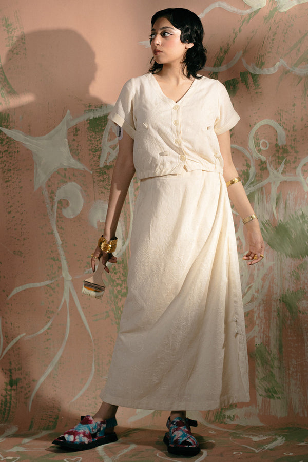 Heart Strings Embroidered Skirt