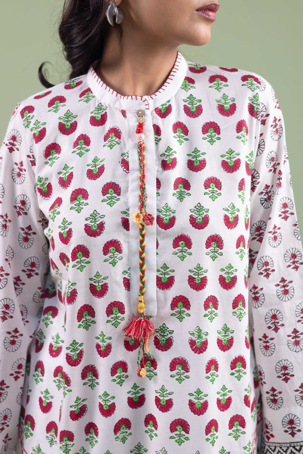 Chintz Whisper Braided Block Kurta