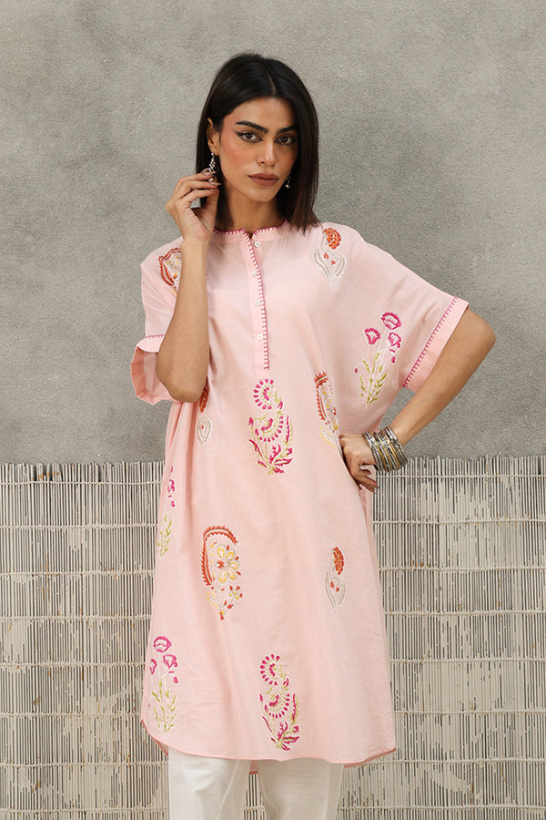 CHINTZ WHISPER BLOCK PRINT KURTA