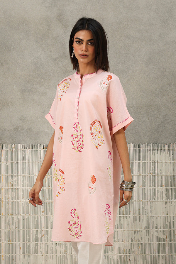 CHINTZ WHISPER BLOCK PRINT KURTA