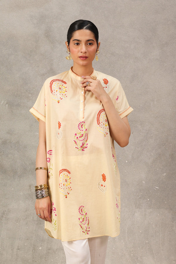 CHINTZ WHISPER BLOCK PRINT KURTA