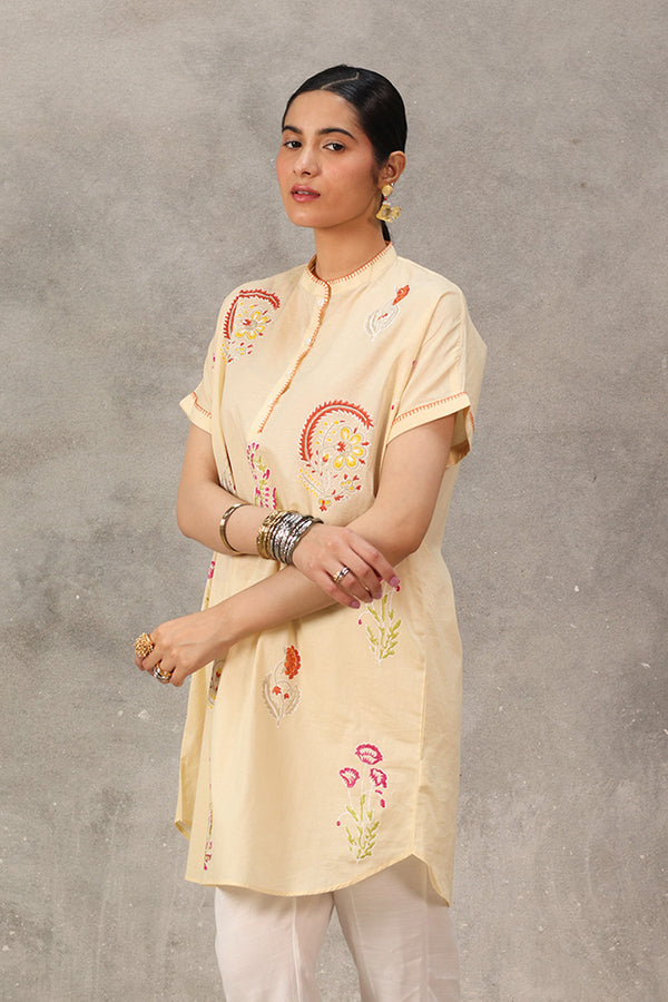 CHINTZ WHISPER BLOCK PRINT KURTA