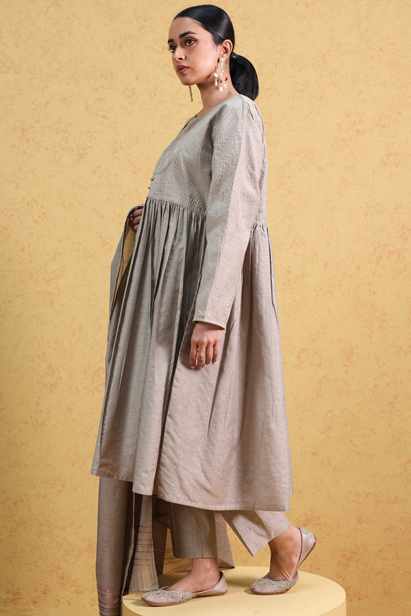 Weave Story Anarkali 3-Piece Set