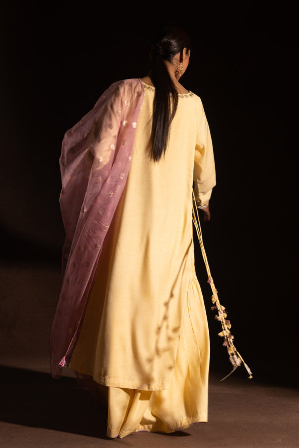 Embroidered Polki Flared Set