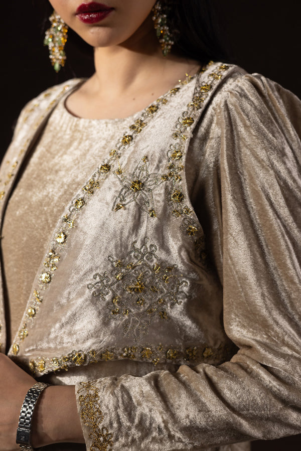 Rich Velvet Embroidered Koti