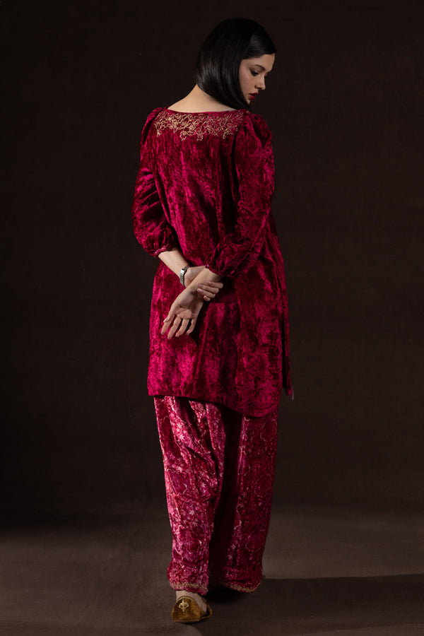 Crimson Velvet Farshi Set