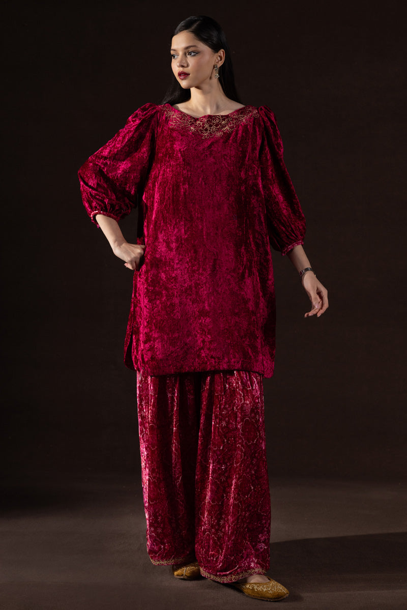 Crimson Velvet Farshi Set