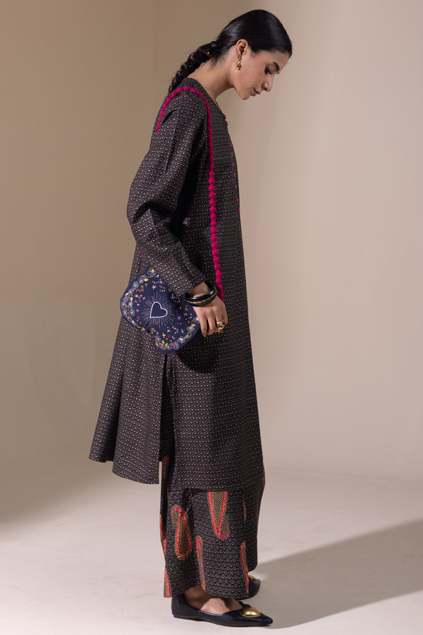 Heart Embroidered Sling Bag