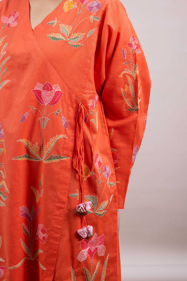 Hand-Embroidered Angrakha Shirt