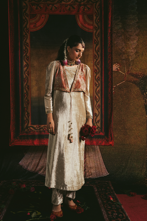 Rich Velvet Embroidered Koti