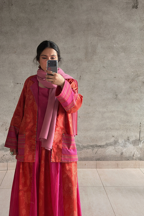 Jacquard Weave Skirt 3-Piece Set